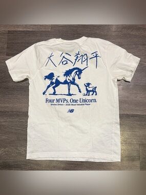 New Balance Shohei Ohtani Shirt 4 MVP Unicorn White Men’s Medium